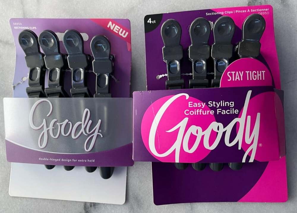 2 Goody Stay Tight Easy Styling Plastic Sectioning Clip 08950 Grey 4 Clips Ea